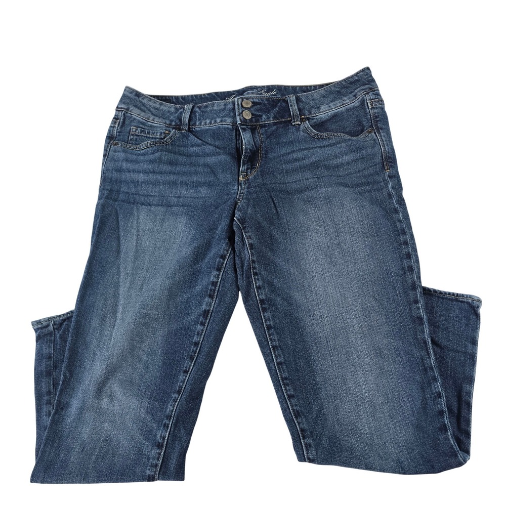American Eagle Artist Flare Jeans Womens 14 Regular Medium Wash Blue Stretch